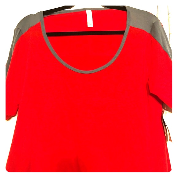 Lularoe Orange/grey Perfect T - Picture 4 of 5